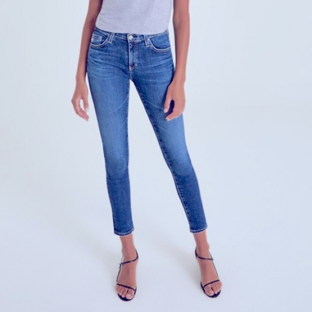 AG Adriano Goldschmied Super Skinny Ankle Jeans Y2K Indie Sleaze Denim